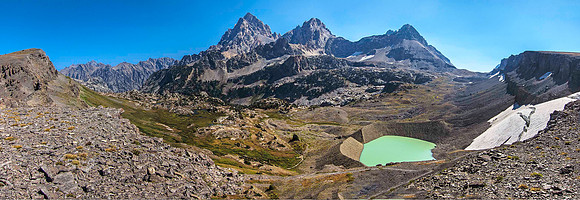 Grand Teton, Middle Teton & South Teton, from backside 3750