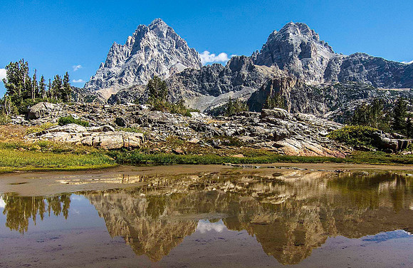 Grand Teton & Middle Teton, from backside 3753