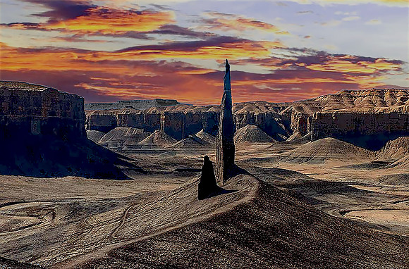 Lone Spire sunset1A50286