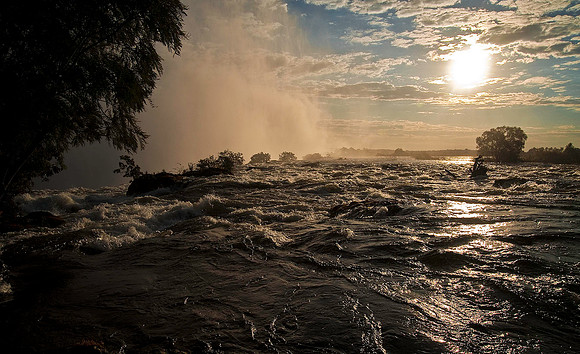 Victoria Falls Sunset, Zambia 7500
